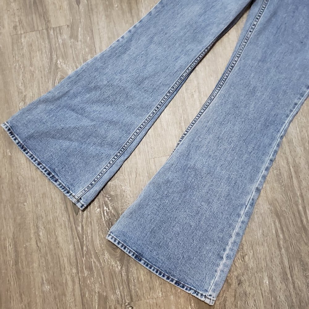 Vintage * Bell Bottom Flare Jeans * Sequins Sz S - Picture 5 of 9